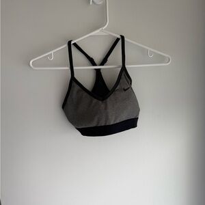 Nike Women's Black and Gray Sports Bra